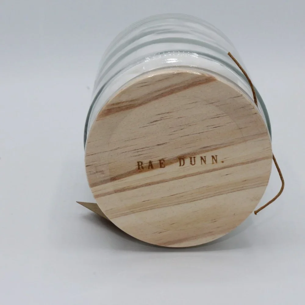 New Rae Dunn Clean Large Cotton Ball Jar